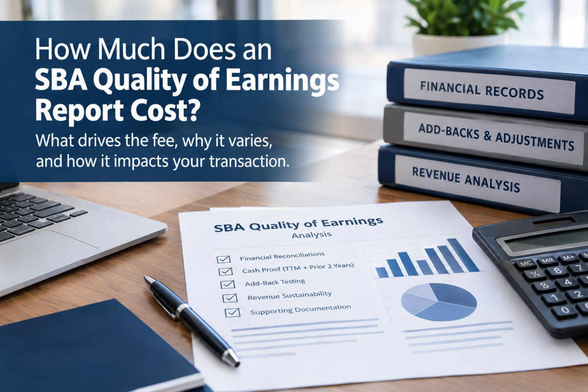 How Much Does An Sba Quality Of Earnings Cost