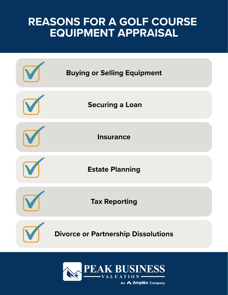 Reasons For A Golf Course Equipment Appraisal