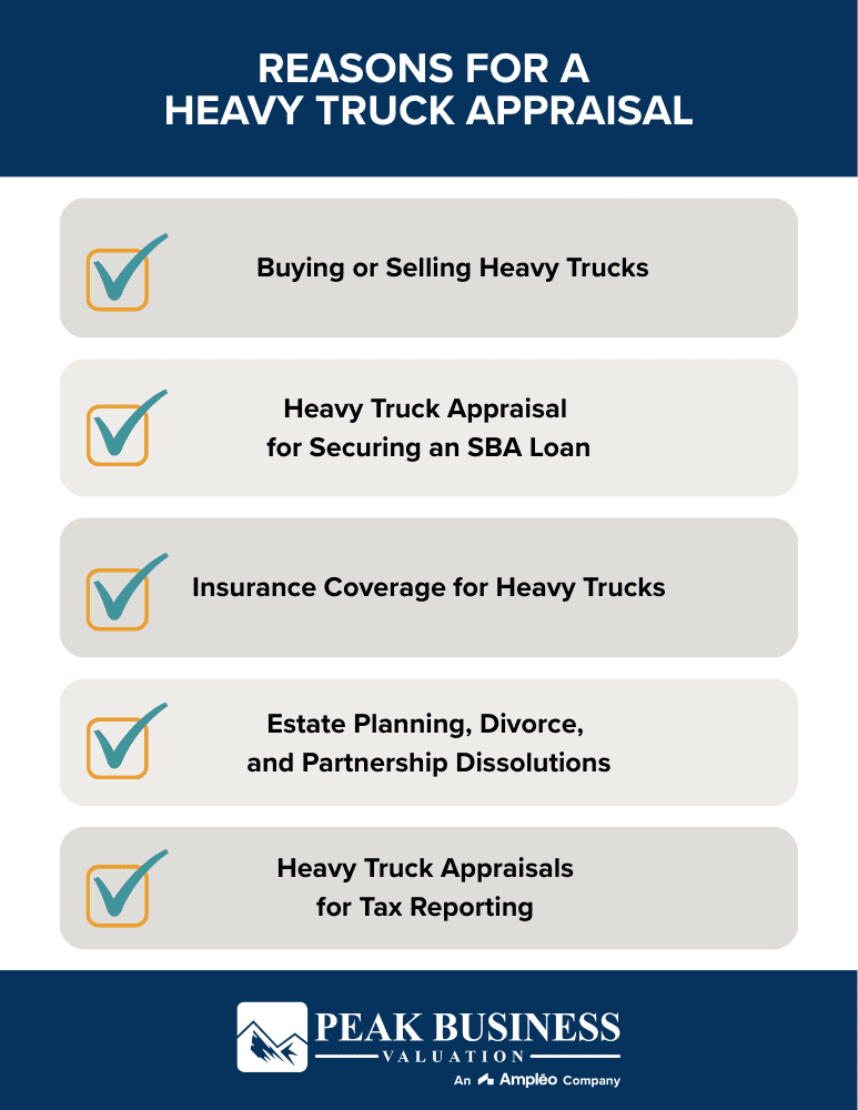 Reasons For A Heavy Truck Equipment Appraisal