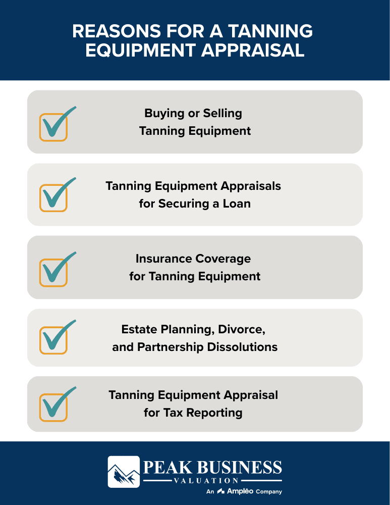 Reasons For A Tanning Equipment Appraisal