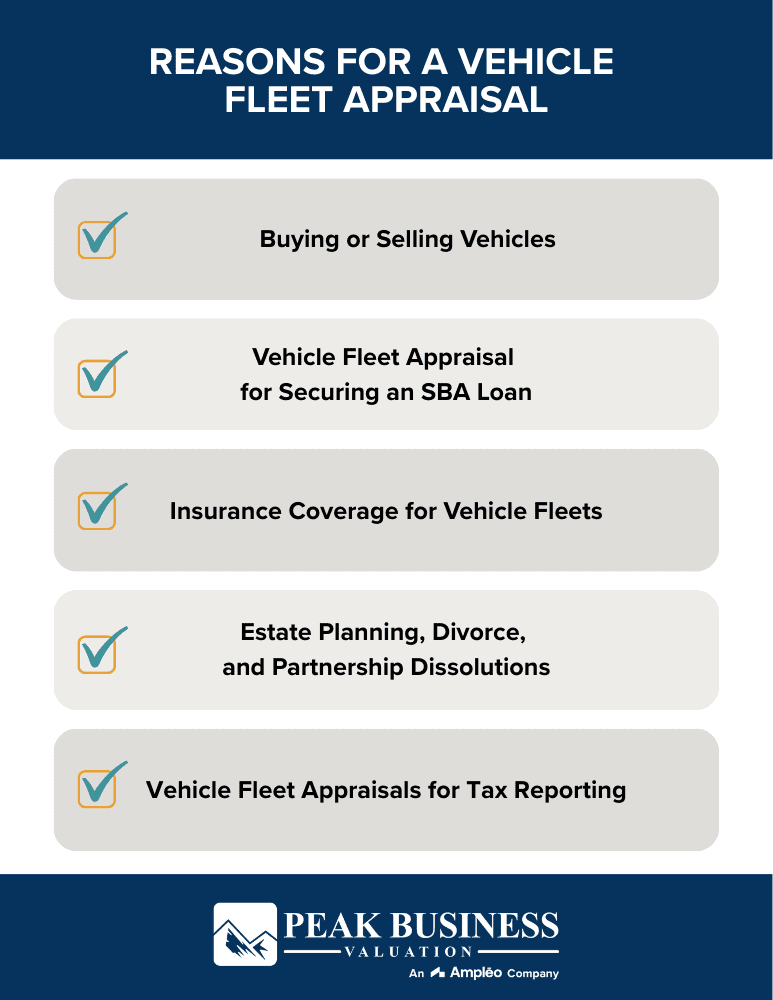 Reasons For A Vehicle Fleet Equipment Appraisal
