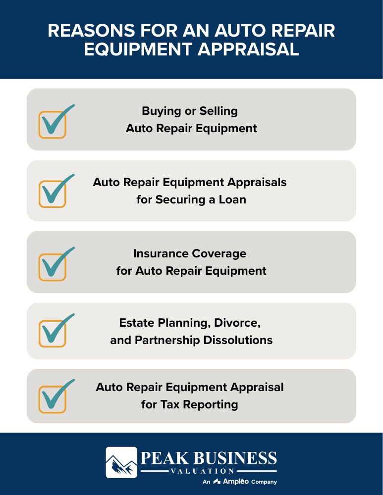 Reasons For An Auto Repair Equipment Appraisal